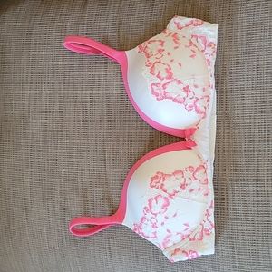Pink & white VS bra